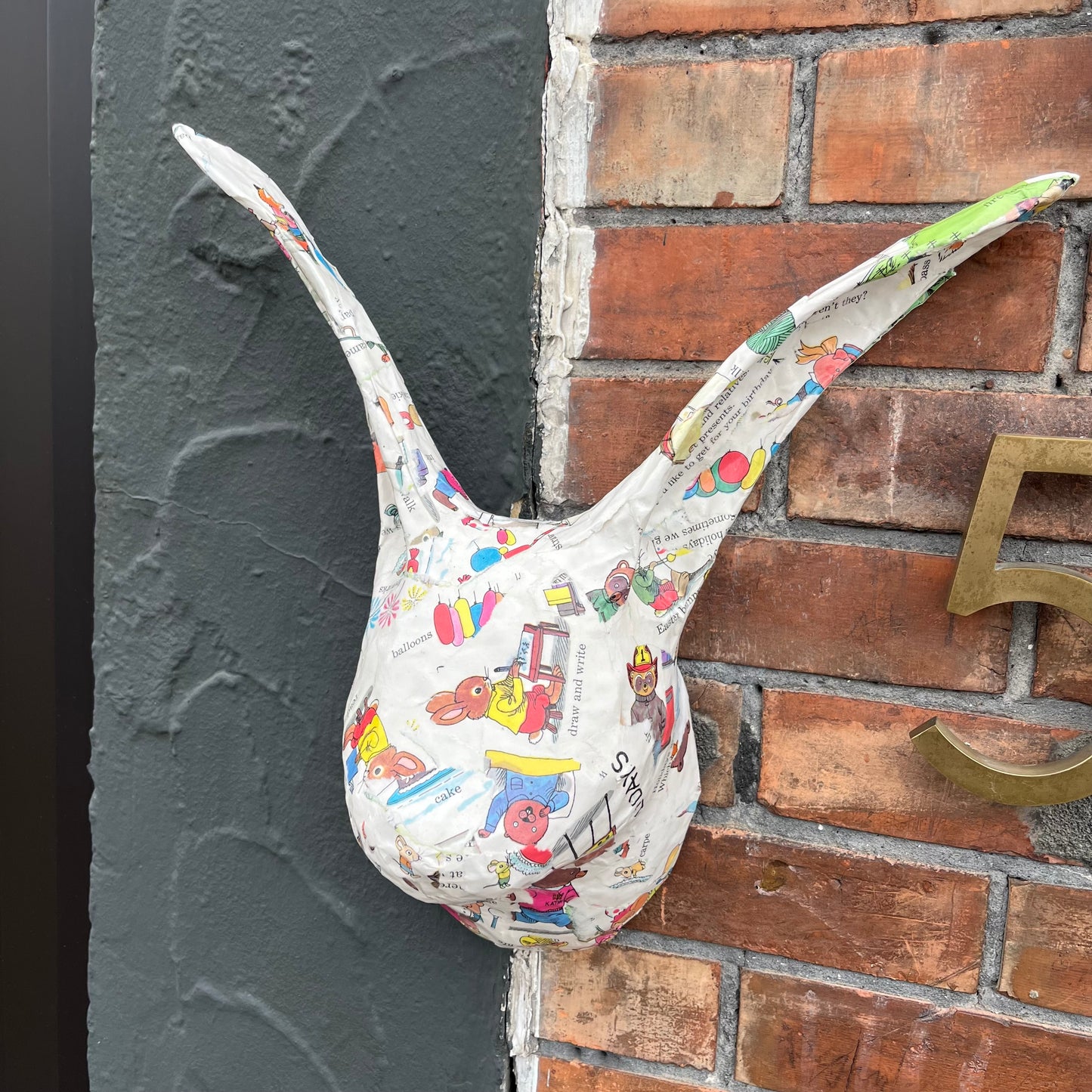 Faux Taxidermy Rooster Rabbit