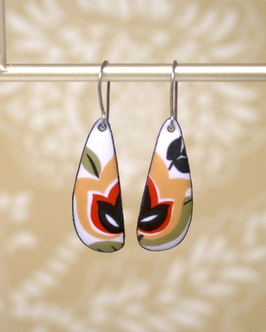 Retro Tulip Drop Vintage Revival Earrings