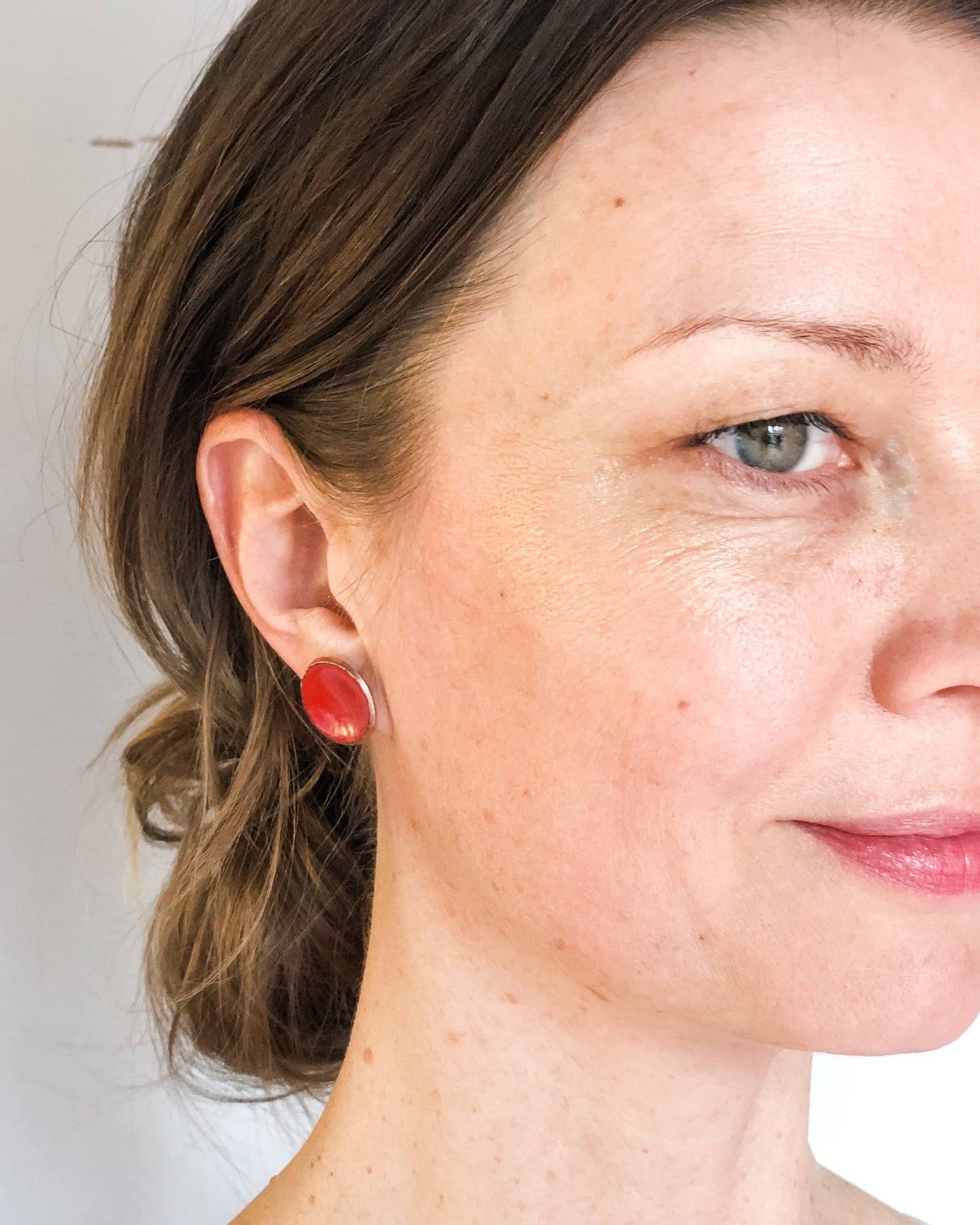 Enamel Copper Penny Stud/Post Earrings. Many summer colors