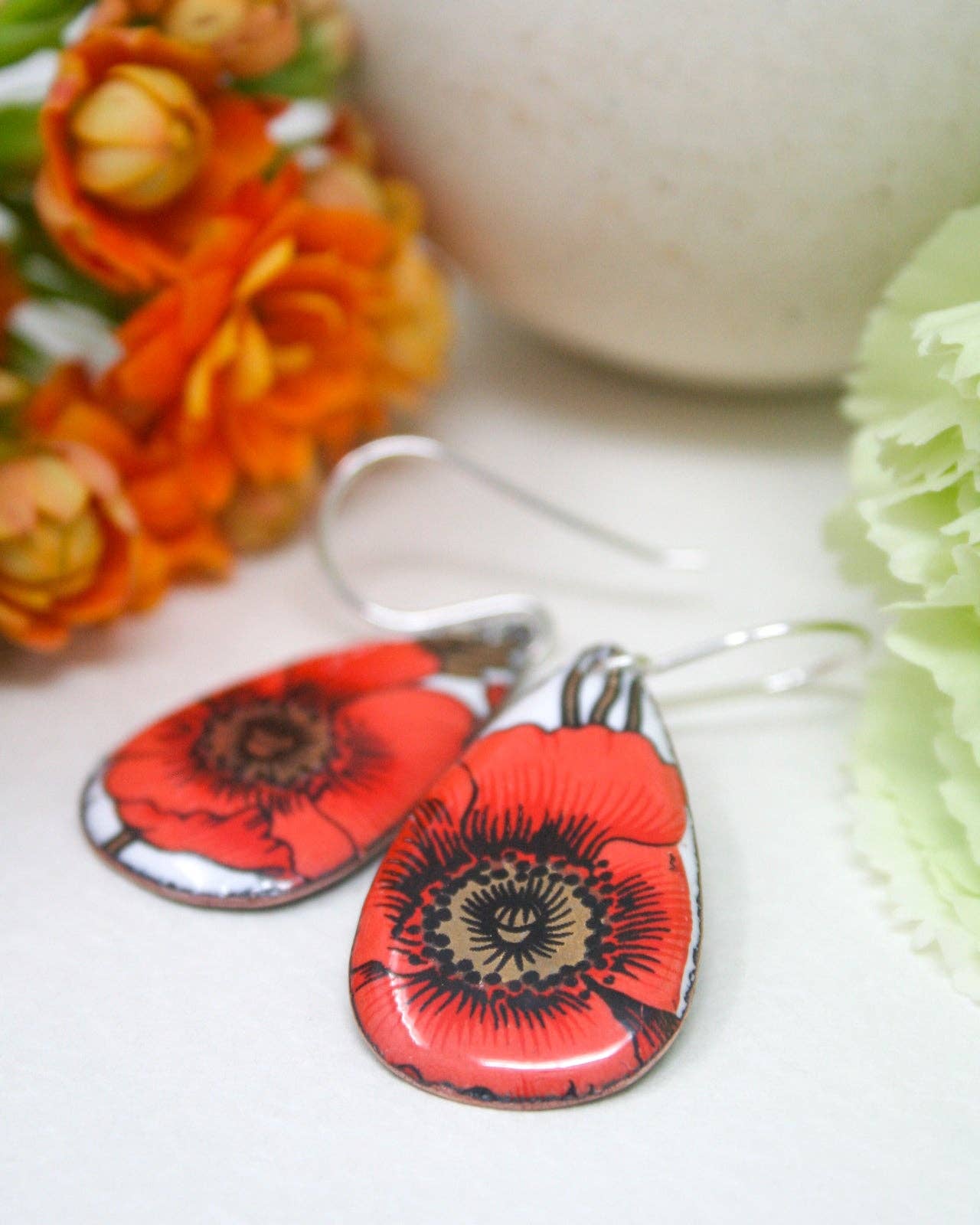 Poppy Floral Drops Earrings
