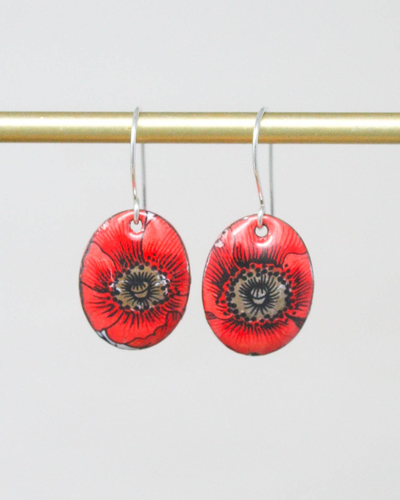 August Poppy Earrings