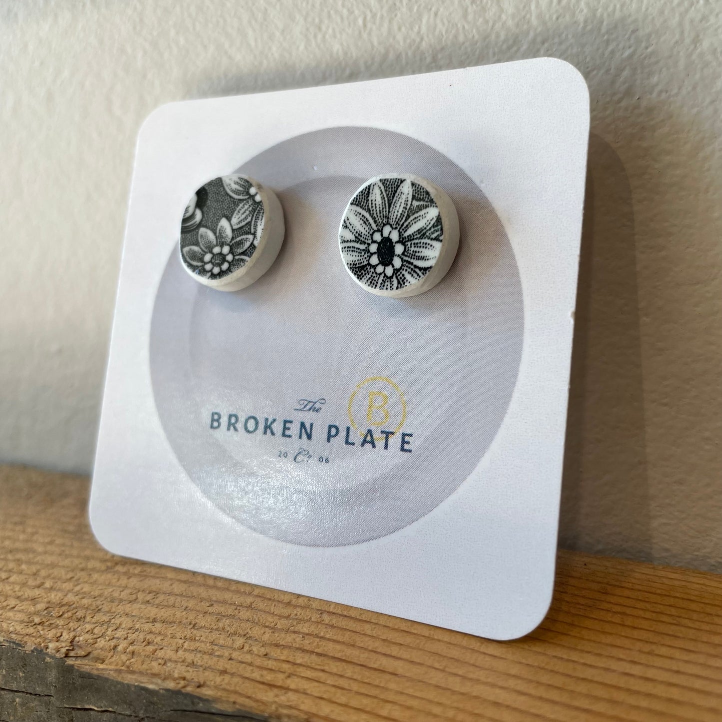 Broken Plate Stud Earring