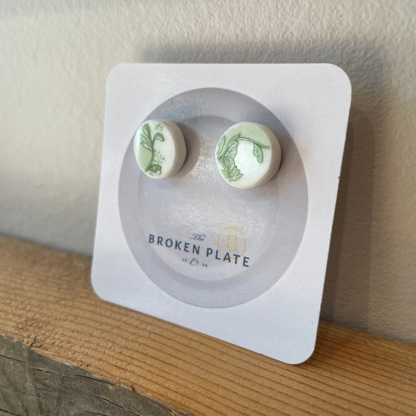 Broken Plate Stud Earring