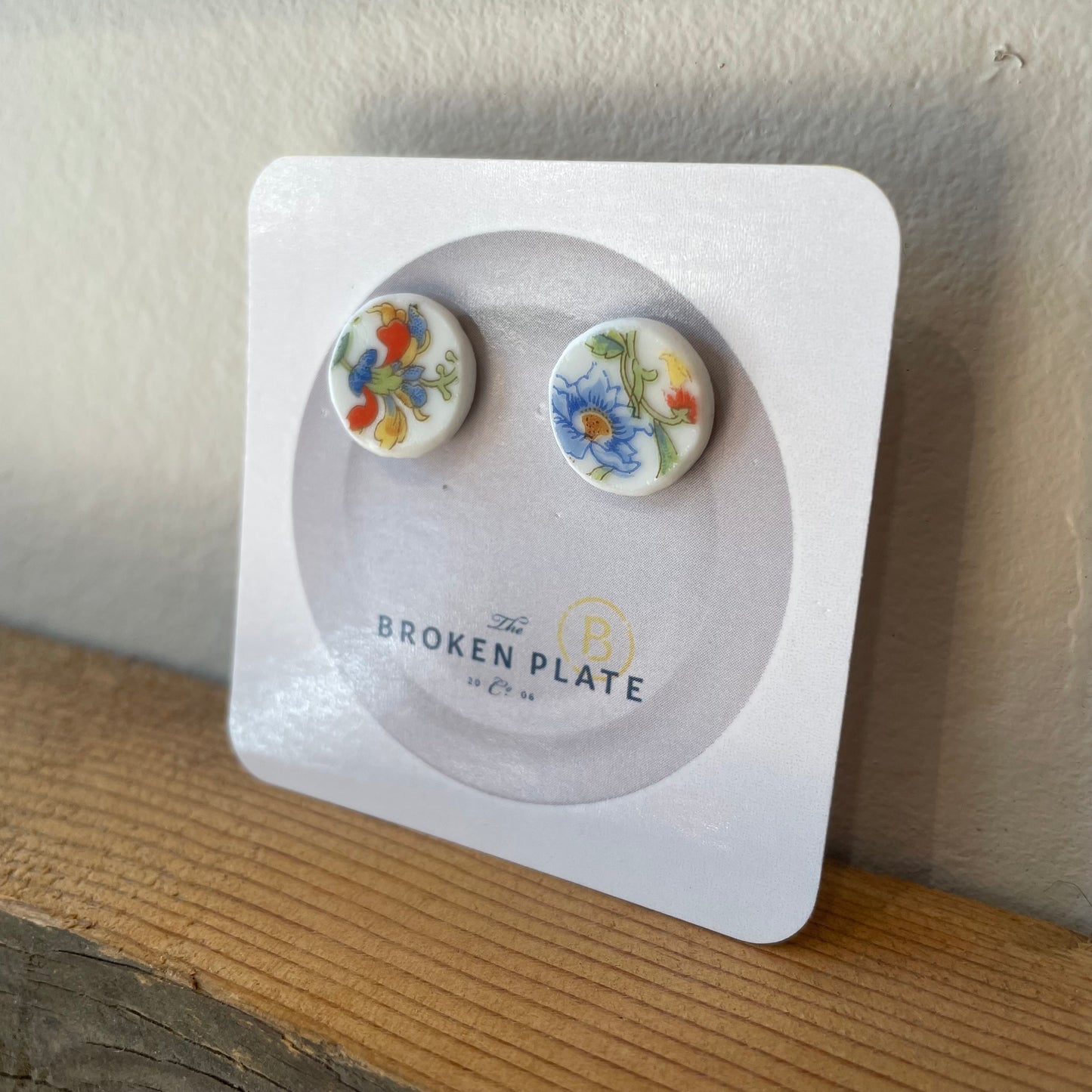 Broken Plate Stud Earring