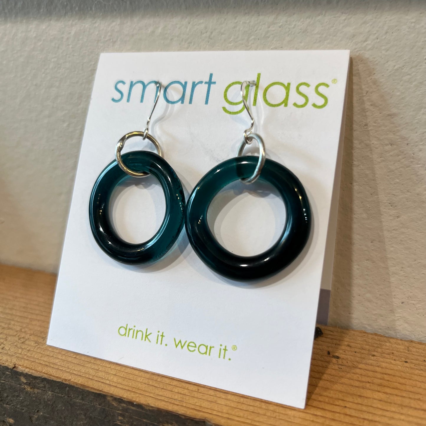 Glass Hoop Earrings