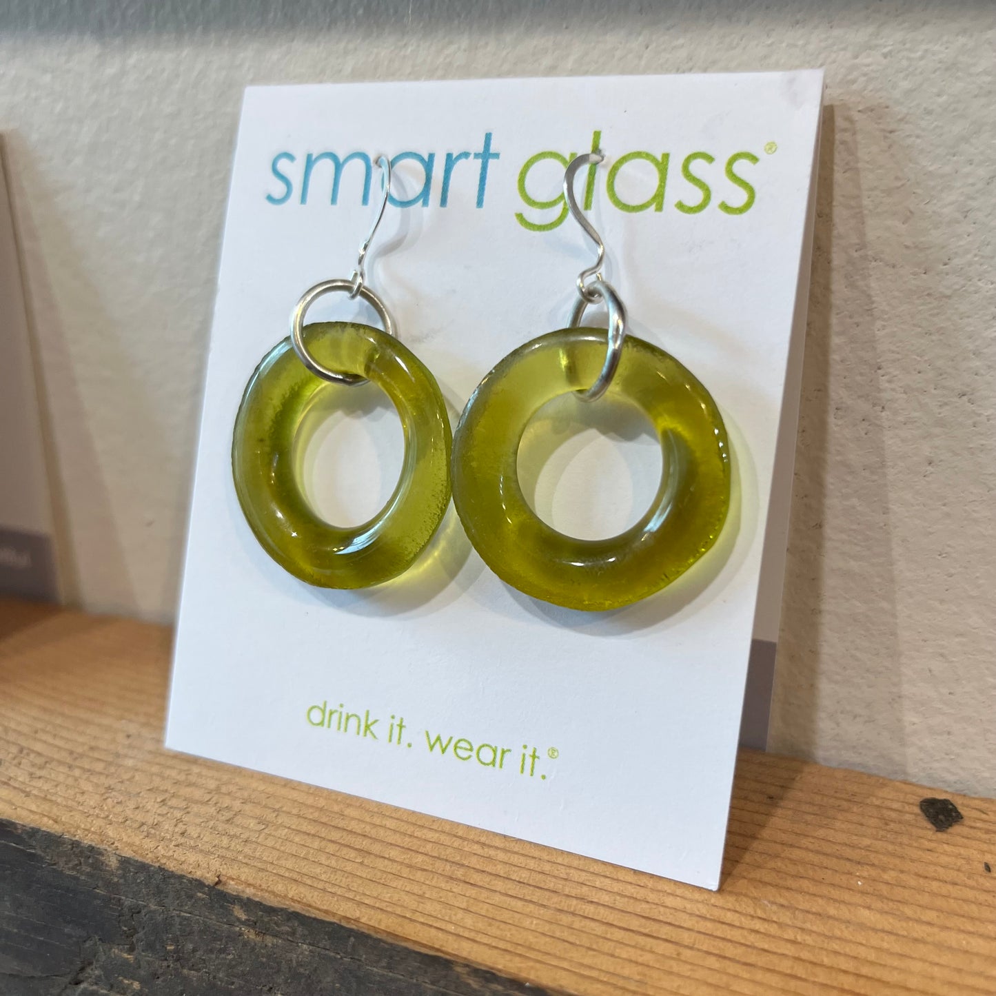 Glass Hoop Earrings