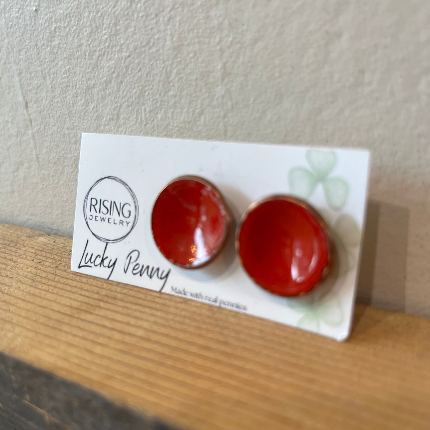 Enamel Copper Penny Stud/Post Earrings. Many summer colors