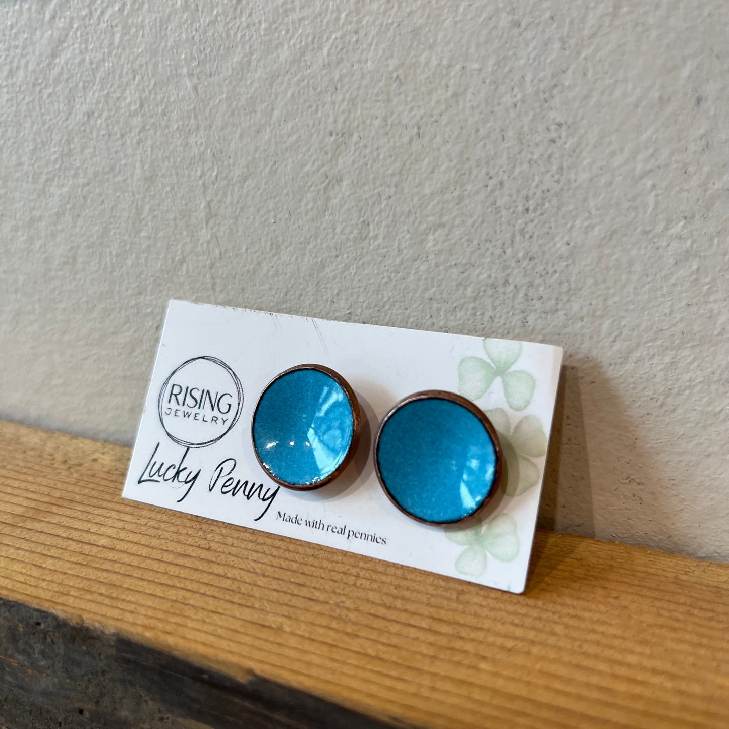 Enamel Copper Penny Stud/Post Earrings. Many summer colors