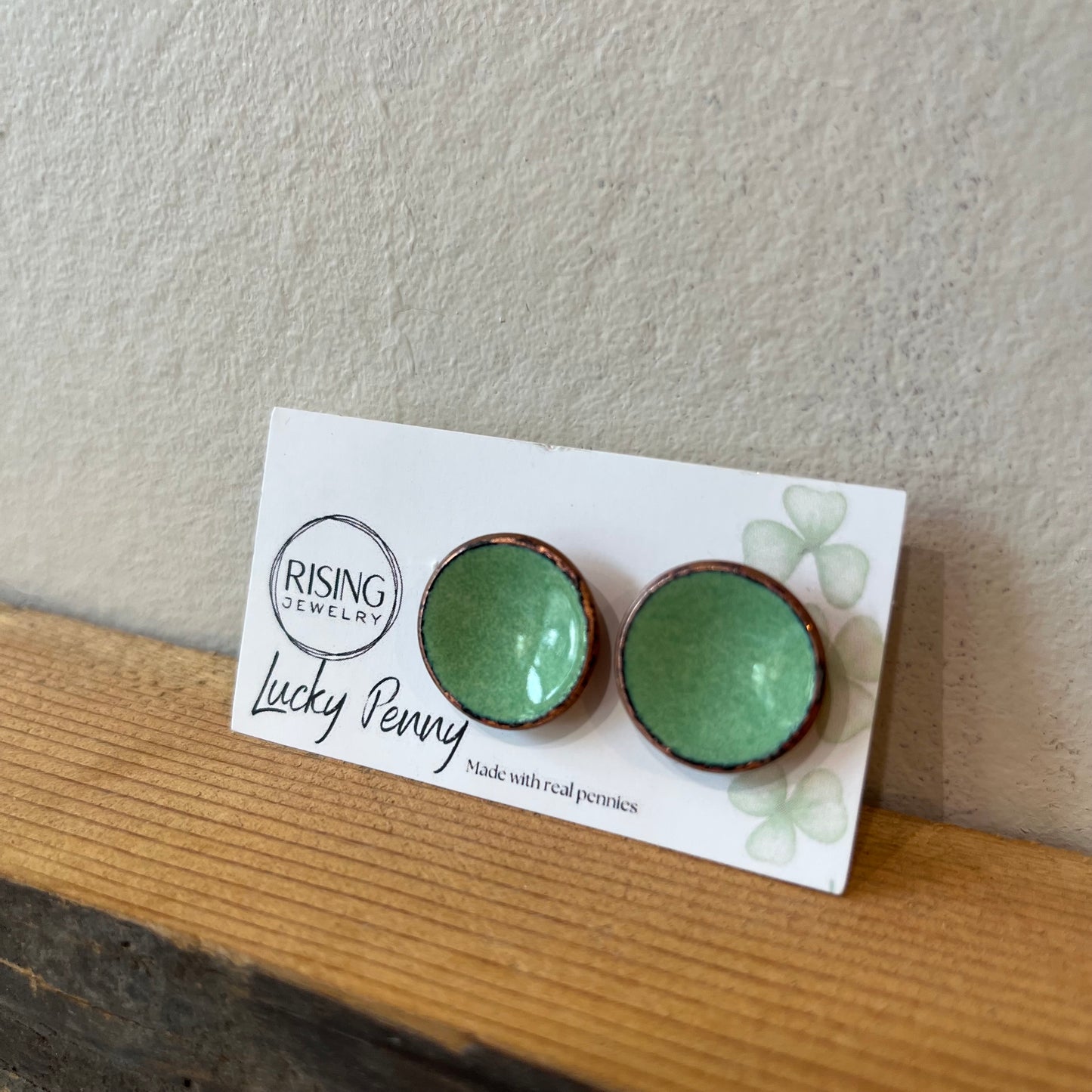 Enamel Copper Penny Stud/Post Earrings. Many summer colors