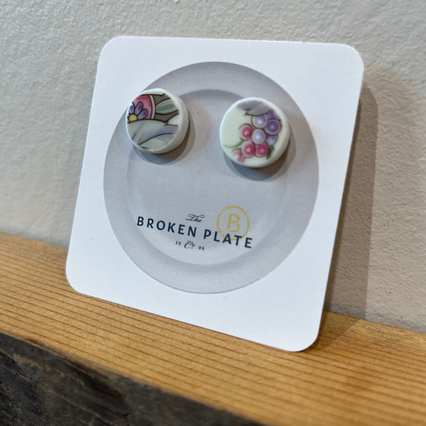 Broken Plate Stud Earring