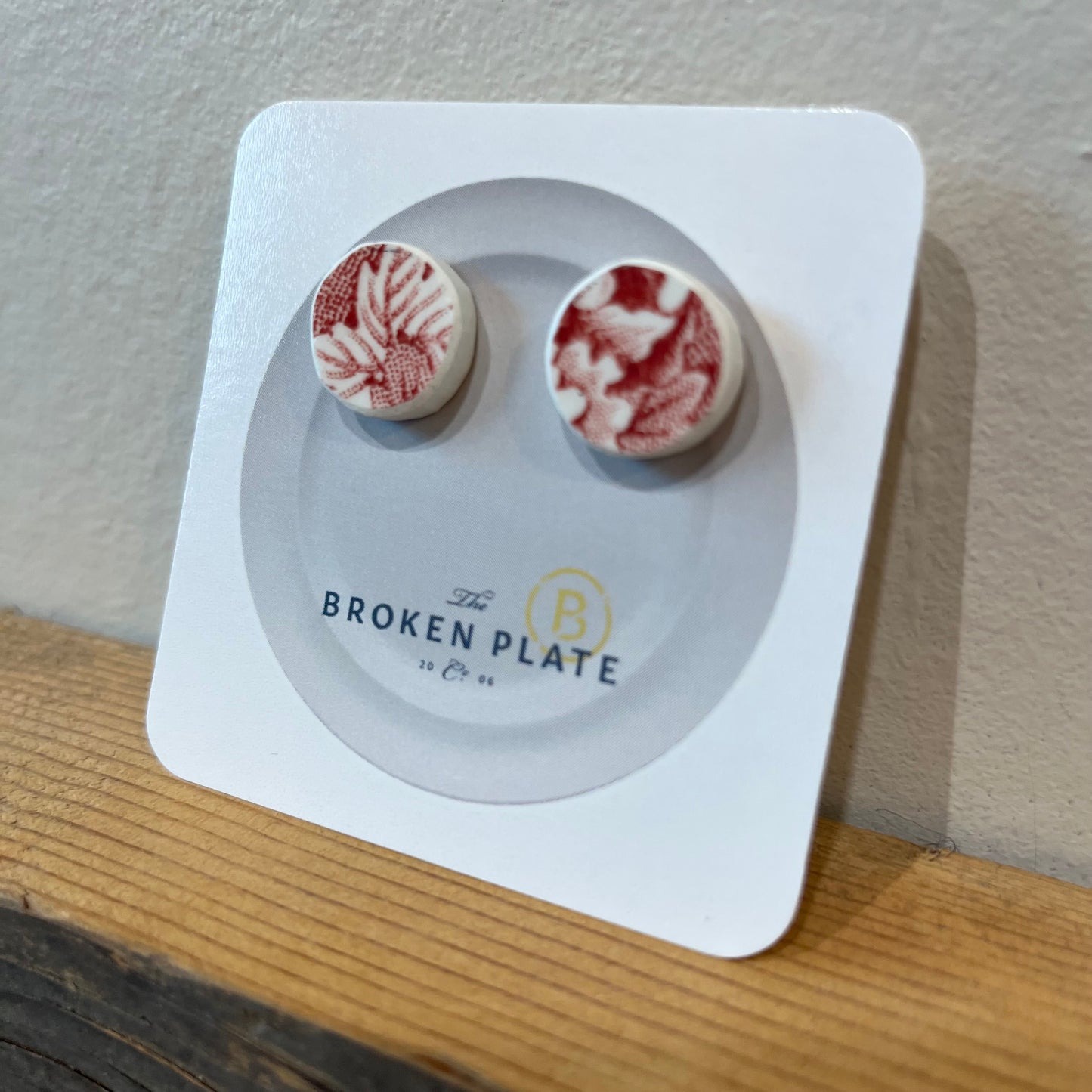 Broken Plate Stud Earring
