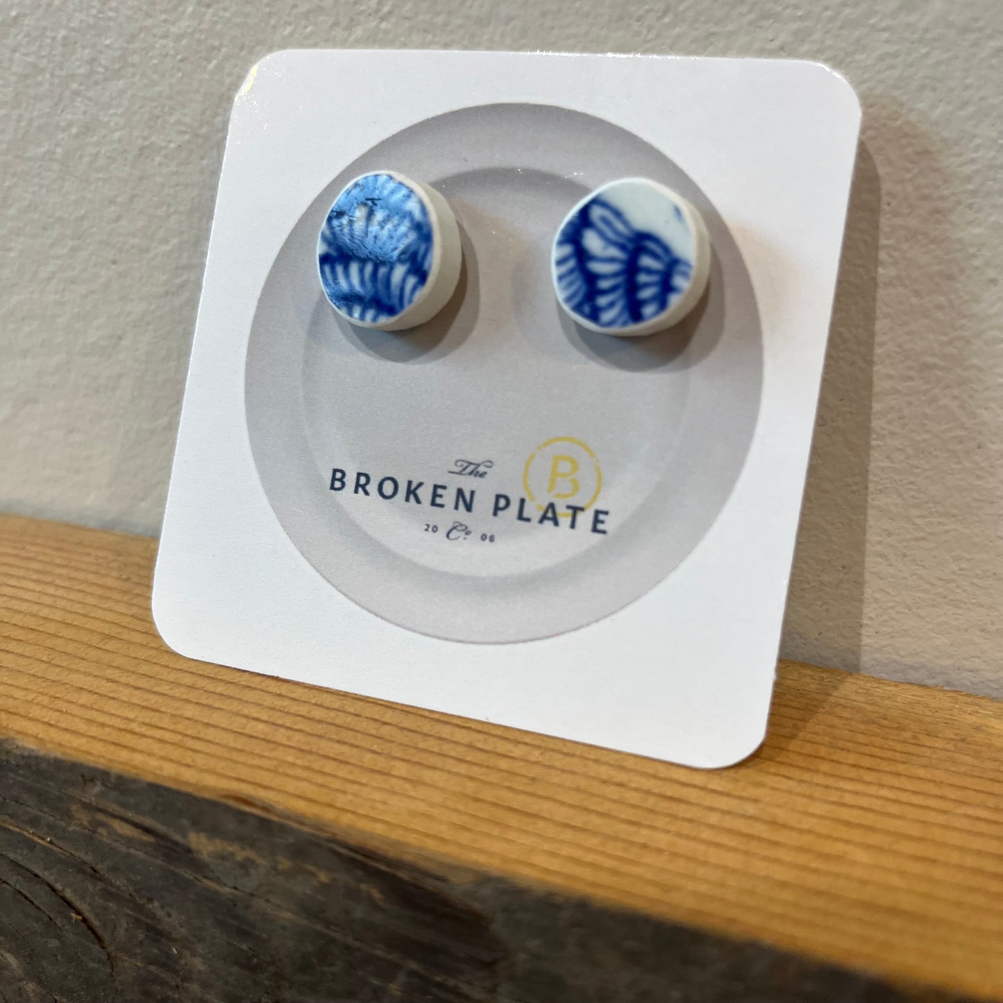 Broken Plate Stud Earring