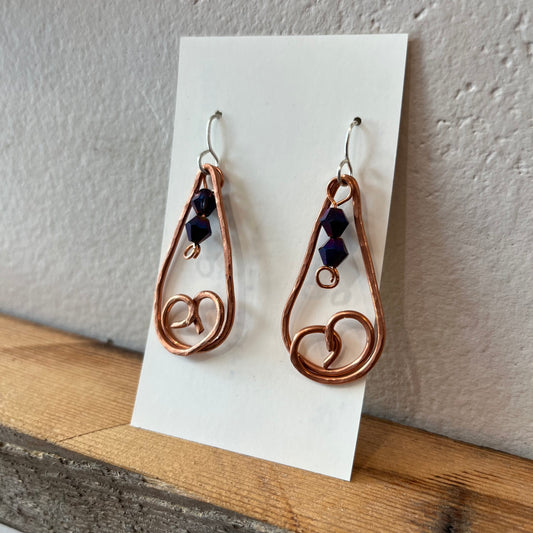 Copper Wire Earrings #1
