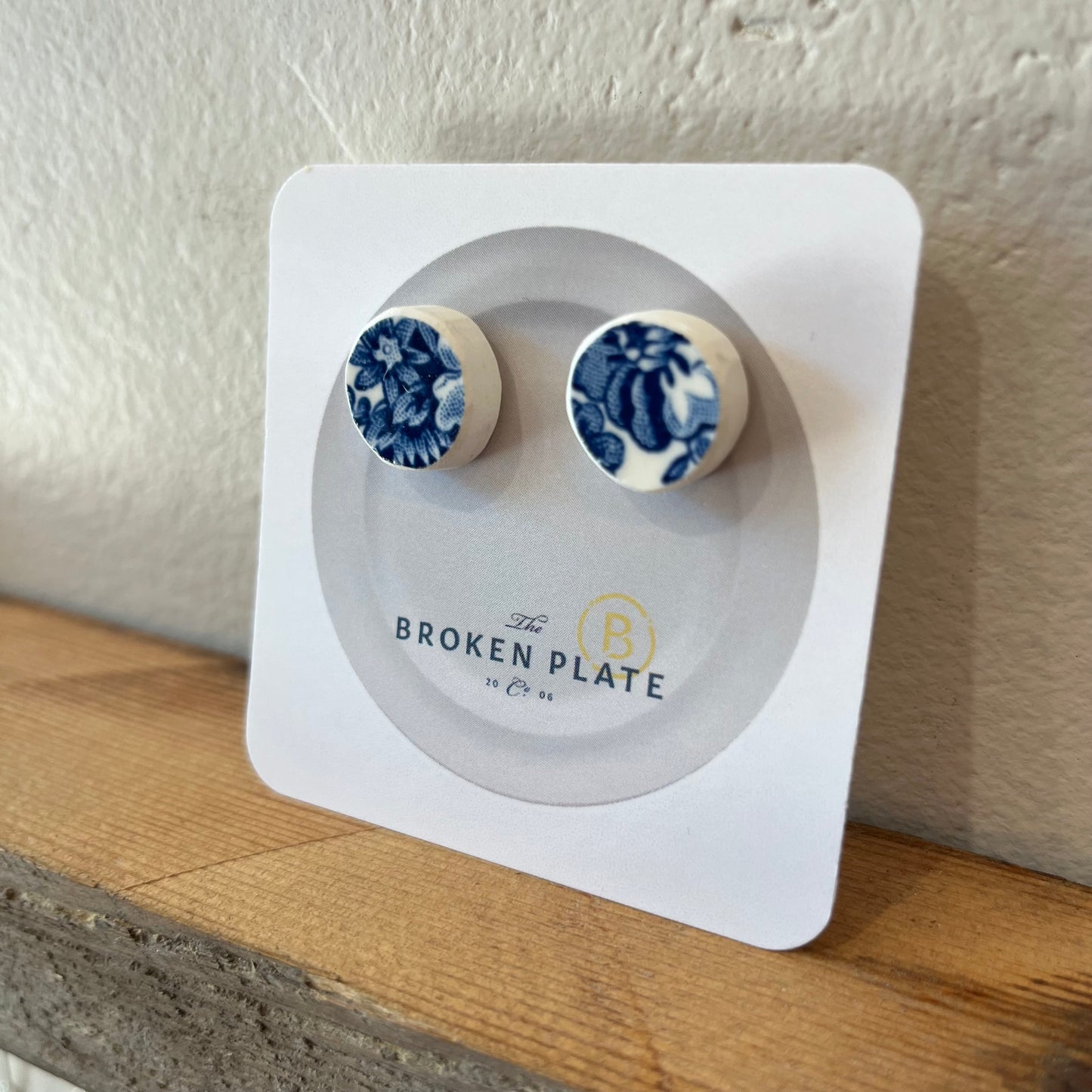 Broken Plate Stud Earring
