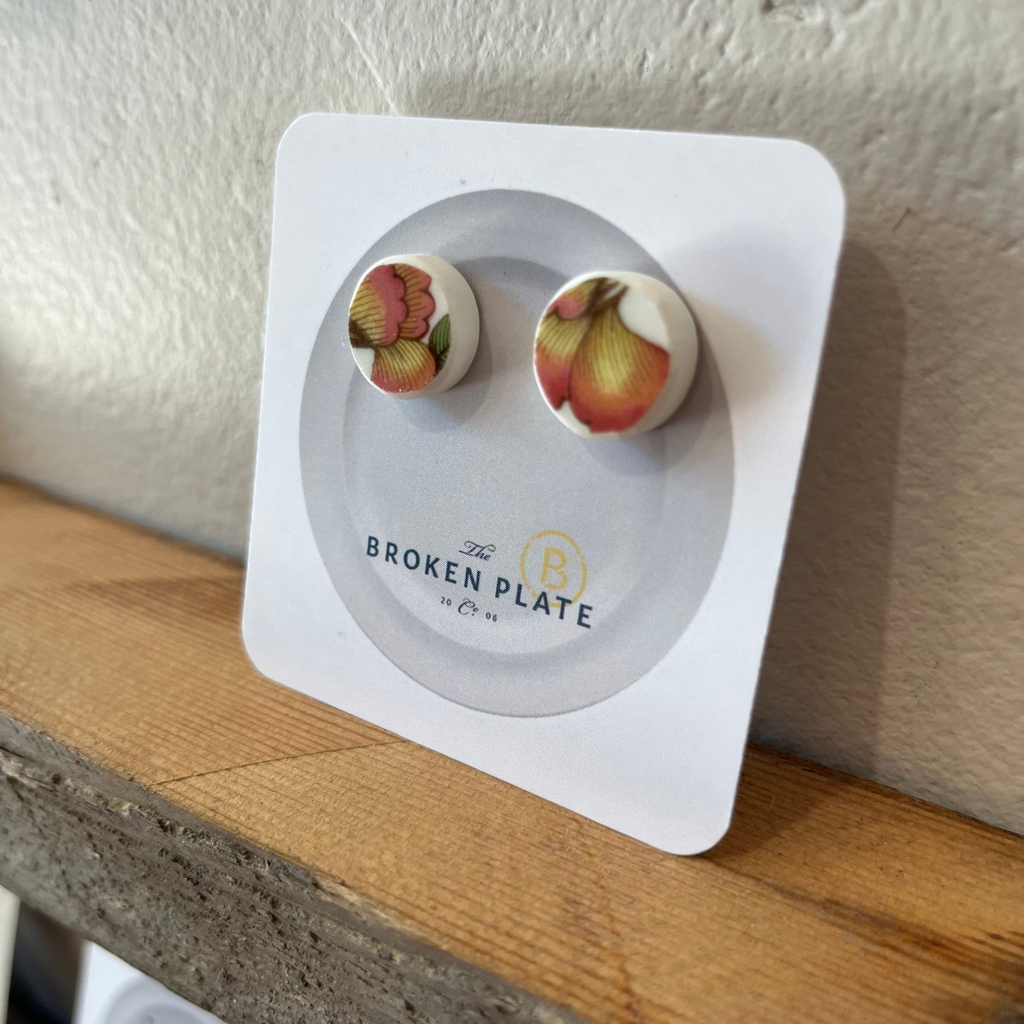 Broken Plate Stud Earring