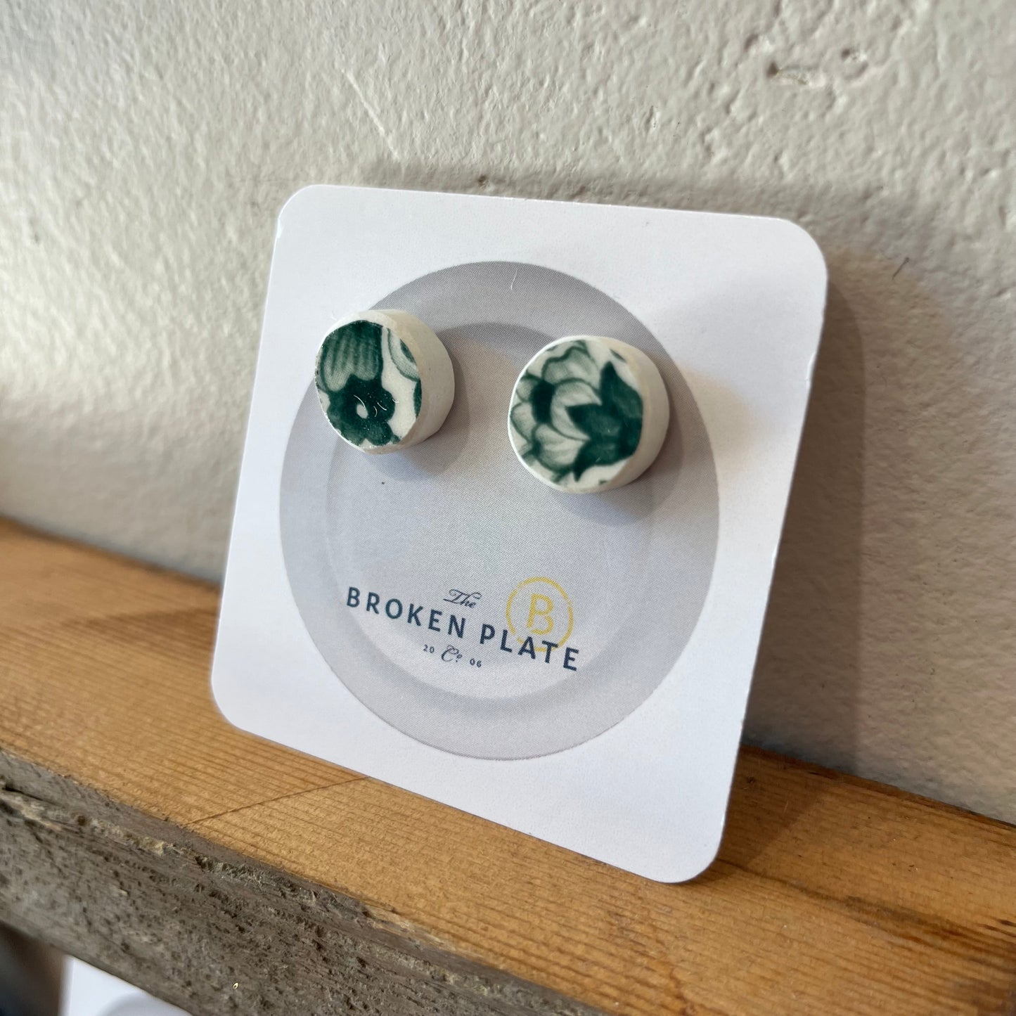 Broken Plate Stud Earring