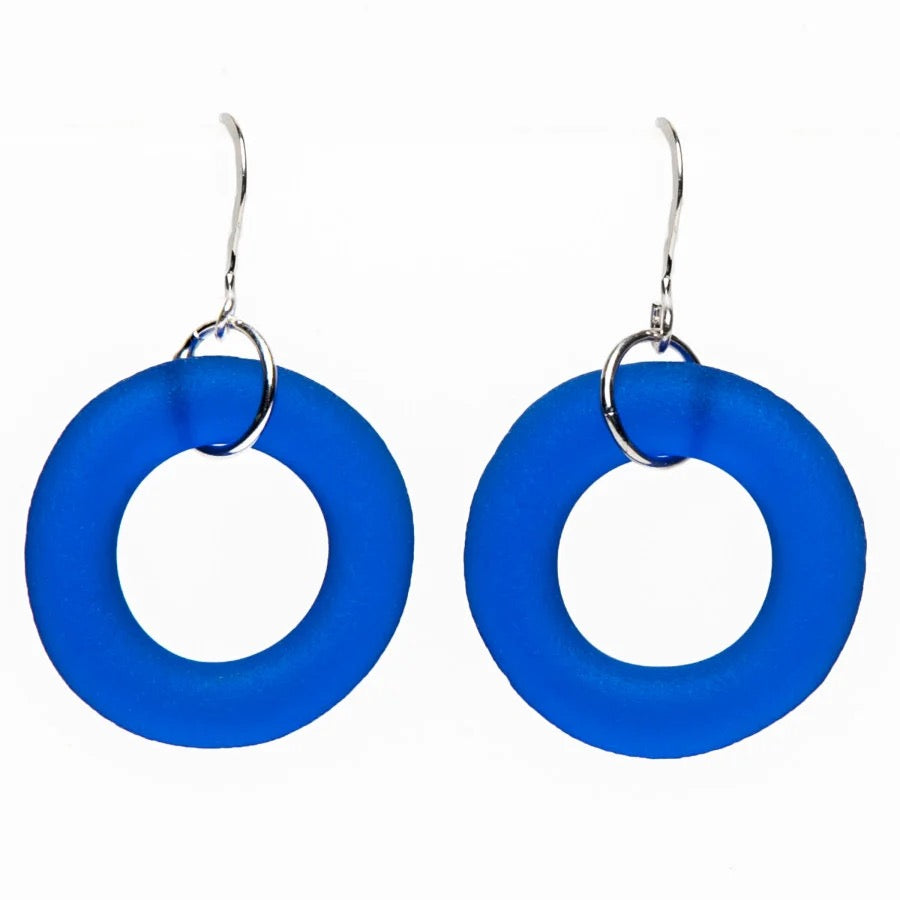 Glass Hoop Earrings