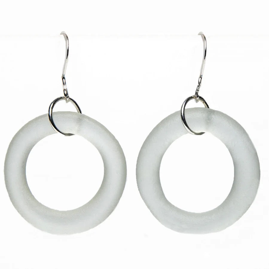 Glass Hoop Earrings