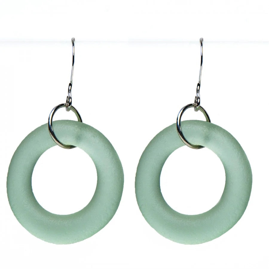 Glass Hoop Earrings