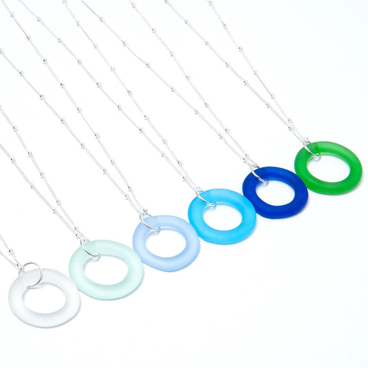 Simple Sea Glass Style Necklace