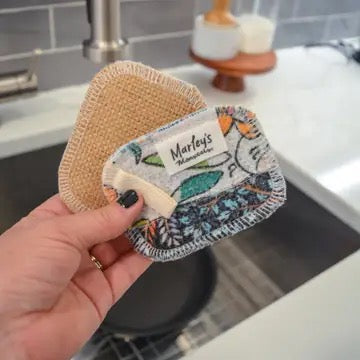 Upcycled Felt Fabric Dish Scrubber