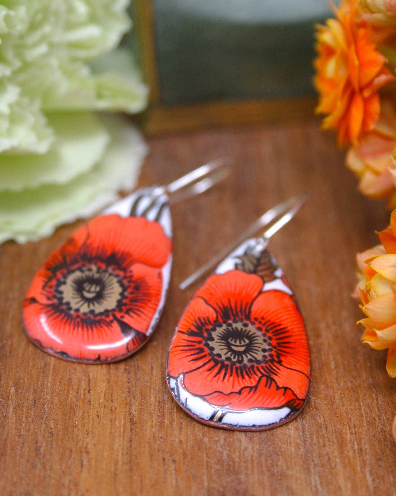 Poppy Floral Drops Earrings