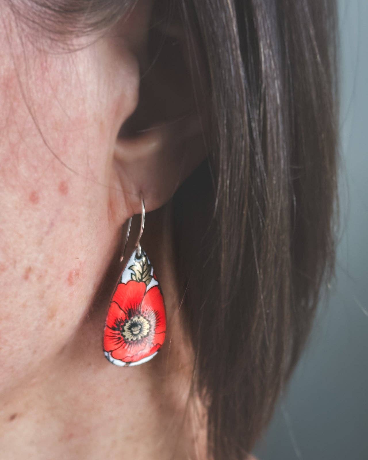 Poppy Floral Drops Earrings